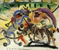 Courses de taureaux Corrida 4 1934 Cubisme